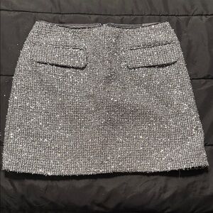 Banana Republic Shimmering Silver Mini Skirt